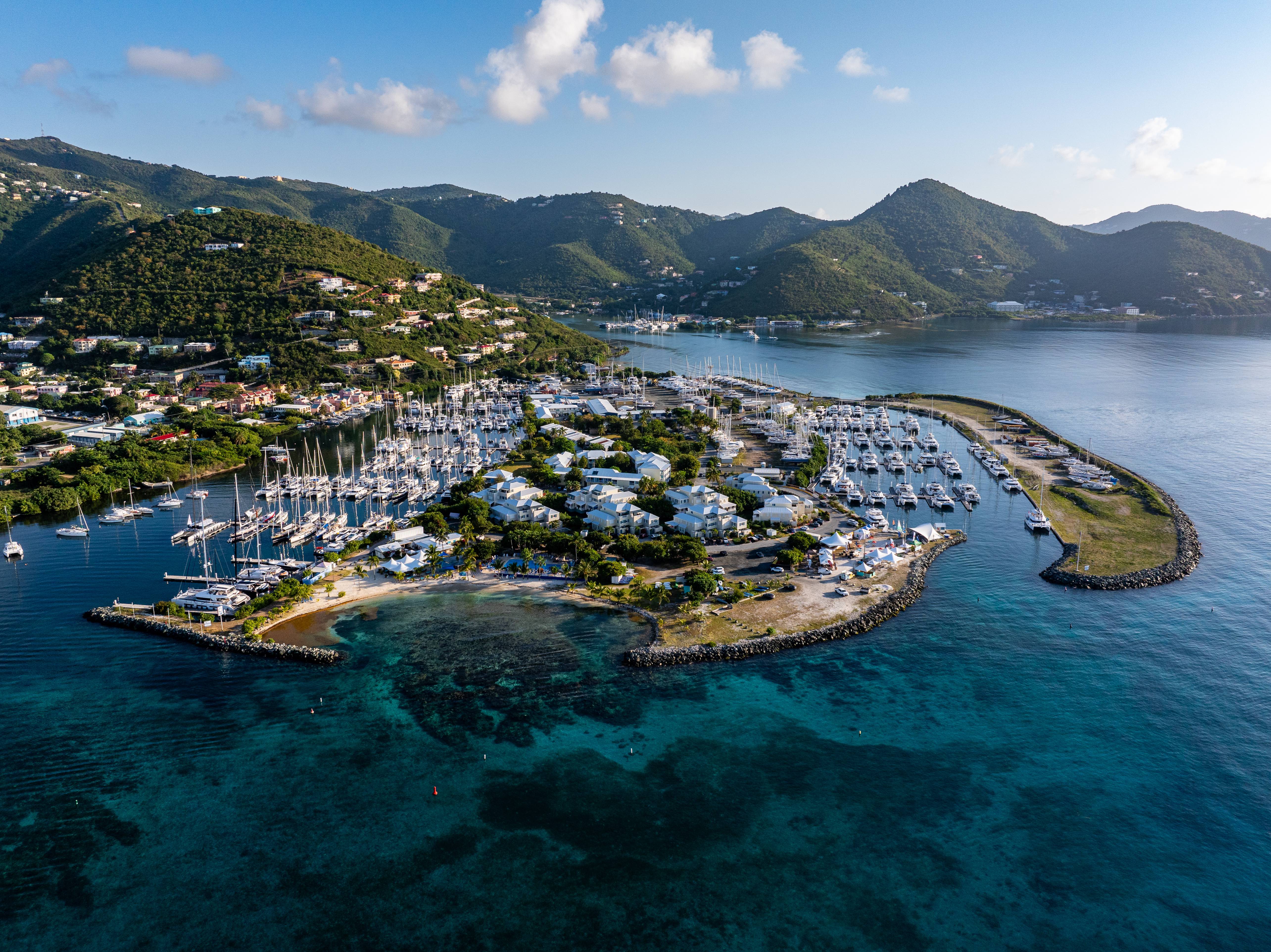 BVI Spring Regatta 24 Race Village Drone AT 015