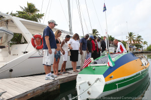Dockside prayer before departure