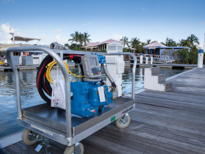 Mobile fueling cart on K dock