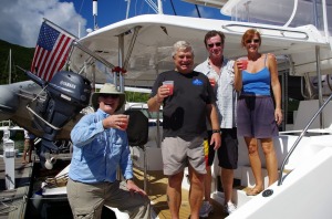 ARC Caribbean 1500 2014 Welcome drinks for the crew of 'Sunsplash' © WCC / Mia Karlsson