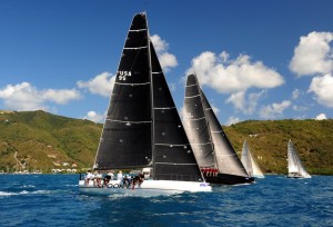 Spookie, Steve and Heidi Benjamin's American Carkeek HP 40 win the Nanny Cay Cup and CSA Racing on day one of the BVI Sailing Festival © BVI Spring Regatta & Sailing Festival/Todd vanSickle