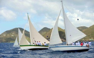 Used in the 19th century as the only means of transportation between the Virgin Islands, sloops were the backbone for BVI economy for over 100 years. Today four sloops raced in the VP Bank Tortola Sloop Spring Challenge on Maritime Heritage Day at the BVI Spring Regatta © Todd vanSickle.BVI Spring Regatta