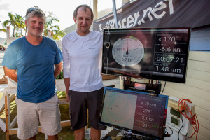 Adrian Sinton (left) and app developer Ricardas Novosinskas