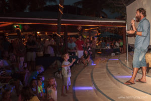 Chris Bertish speaking at Nanny Cay, British Virgin Islands, after his trans-Atlantic SUP crossing