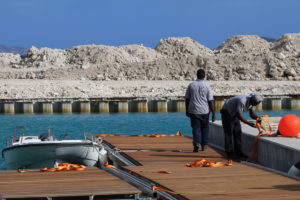 Walcon dock installation, outer marina