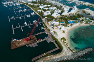 Final pile being driven at A dock