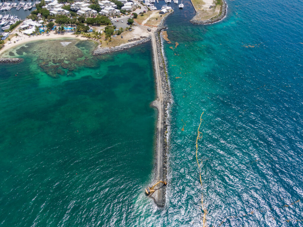 Nanny Cay South Marina - new breakwater
