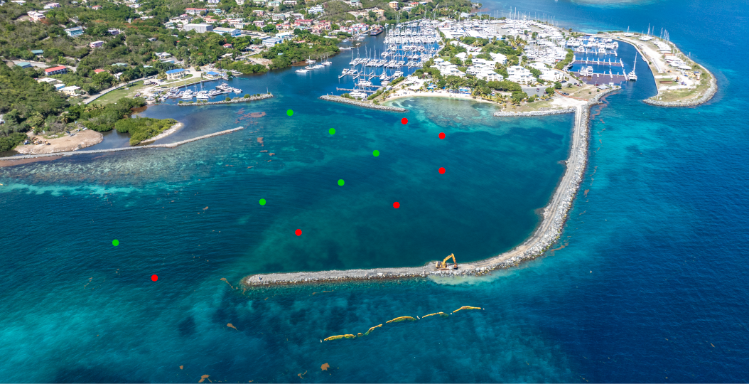Temporary entrance to Nanny Cay